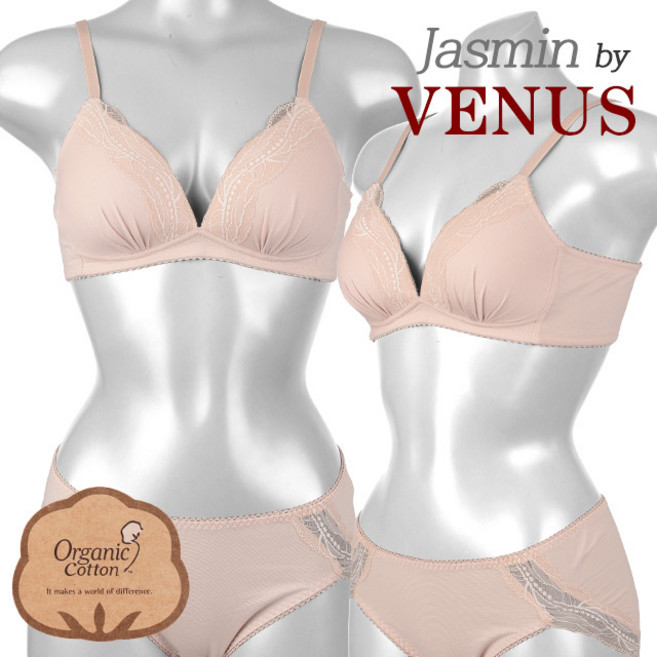 비너스 오가닉 면 몰드 여성 노와이어 브라 팬티 1234 (브라팬티개별구매) 브래지어