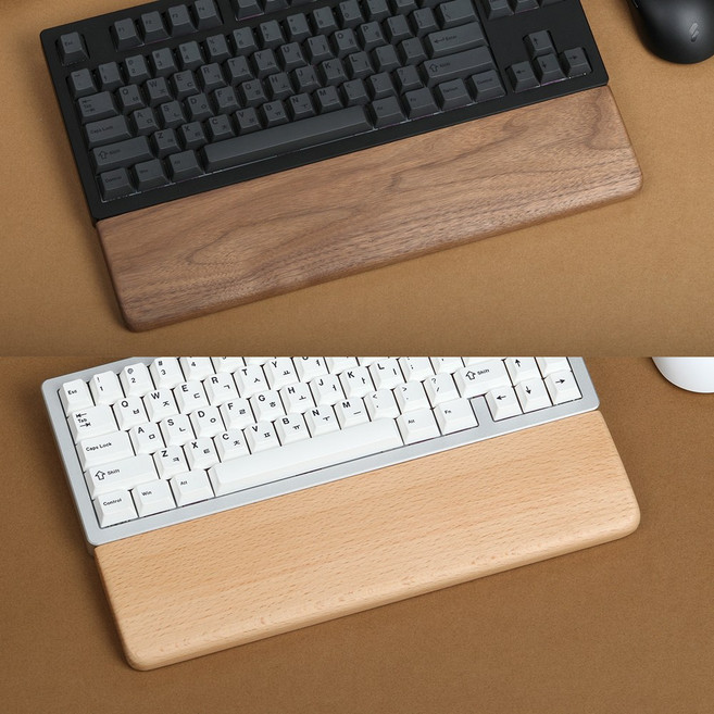 SPM PT65 PT75 PT80 PT100 나무 원목 팜레스트 손목 받침대 (호두나무 너도밤나무), 너도밤나무(밝은색), PT65(66~75배열/320mm)