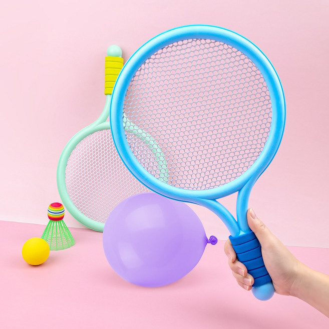 오아트 팡팡 배드민턴 라켓 세트 소프트볼 셔틀콕 풍선 포함 KC인증, 1개