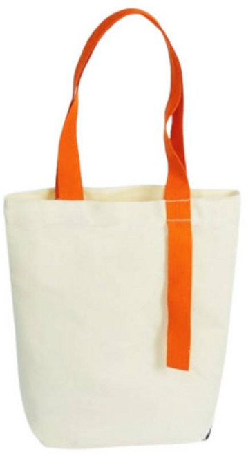 飄帶大文藝包︱空白手提帆布袋 拼貼手繪帆布包 學生購物袋 單肩帆布包∣麥手作, B直款-橘飄帶, 1個