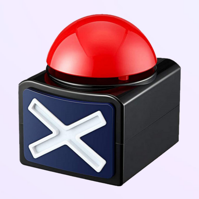 OX 퀴즈 게임 버튼 경고음 부저 레드 버튼 빨간 단추, 1개