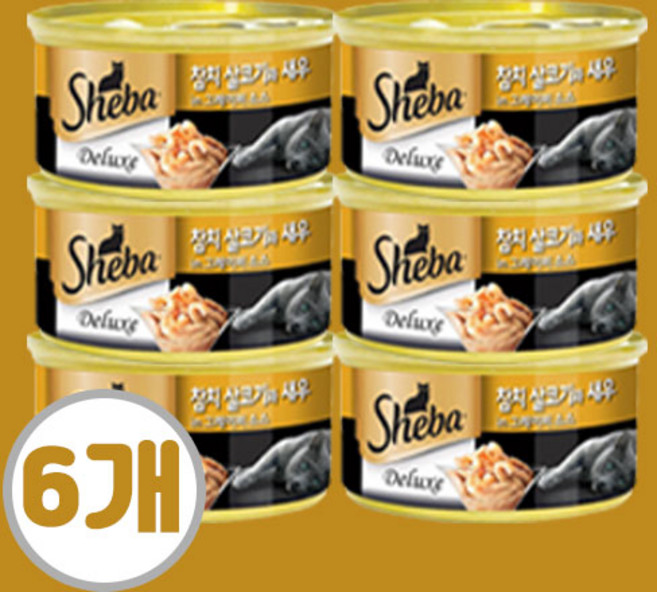 쉬바 고양이 주식 파우치, 85g, 6개