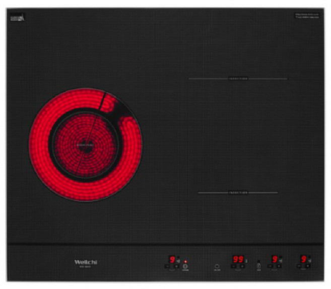 웰치 KRD-HB250 가정용 3구 빌트인 하이브리드 전기레인지