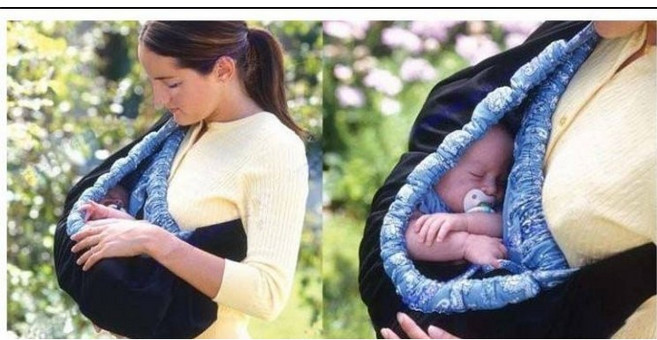 嬰兒背巾 純棉布寶寶背袋, 海洋花(現貨)