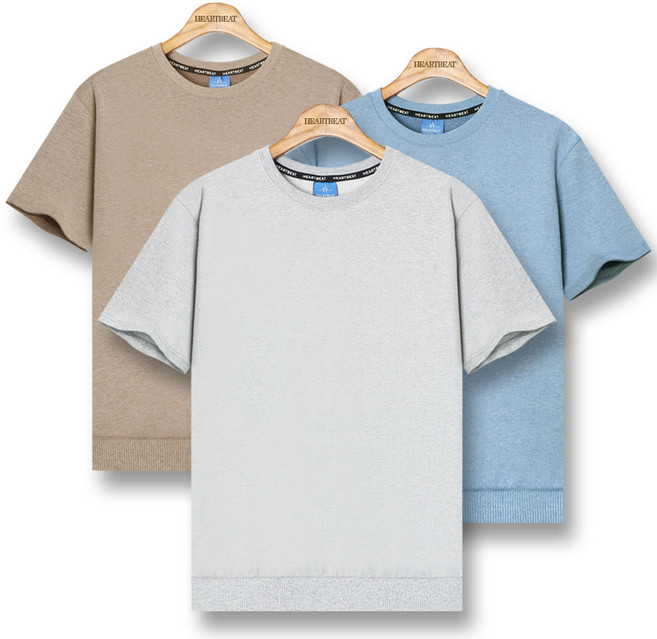 하트비트 가길드 반팔 맨투맨 베이직핏 라운드 반팔티셔츠