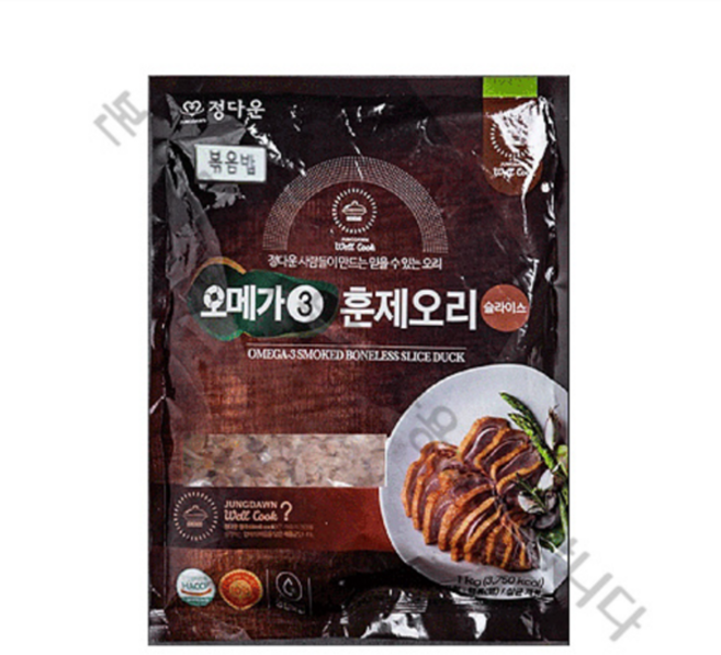 정다운 오메가3 훈제오리 쵸핑(1등급무항생제 볶음밥용) 1Kg, 1개