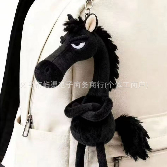 可愛小馬造型鑰匙圈 多色可選 毛絨掛飾 適合包包與鑰匙 馬年吉祥物玩偶