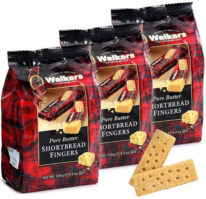 워커스 쇼트브레드 플로우팩 핑거 1800 120g 6개입 3봉지 세트