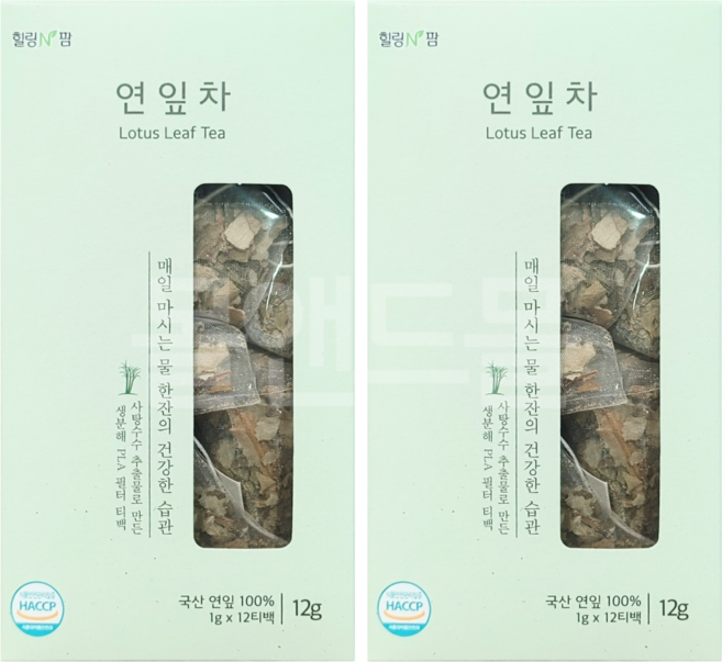국산 연잎차 1g 2티백, 2개, 12개입