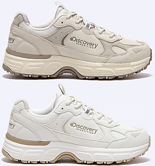 [백화점매장판]디스커버리 DSC1026 운동화 런닝화 남녀공용 커플 신발 버킷 마운틴LT 화이트 베이지