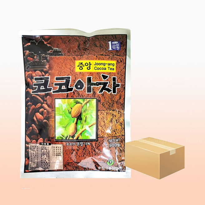 중앙 코코아차 900g x 12개 (1박스) / 핫초코 분말, 1kg, 1개입