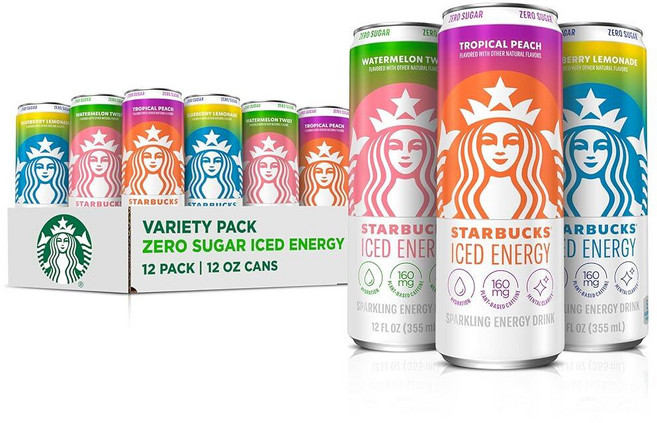 스타벅스 아이스 에너지 355mL 12캔 - 3가지 맛 버라이어티