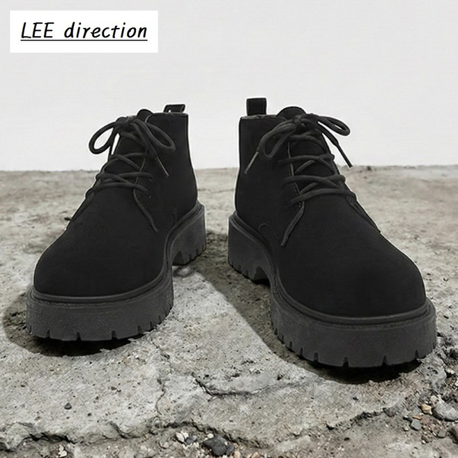 리디렉션 남성 6cm 키높이 스웨이드 워커부츠 캐주얼 더비부츠 빅사이즈 250~290