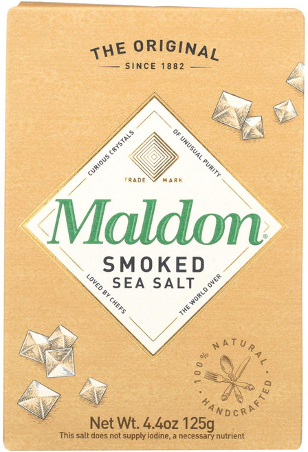 말돈 훈제 바다 소금 플레이크 4.4온스 125g MALDON SEA SALT SMOKED 4.4 OZ, 1개