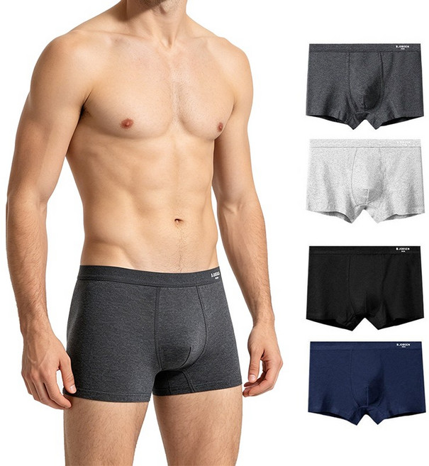 Shipshape 남성드로즈 95%면 편안한 통기 평각 속바지 4종세트