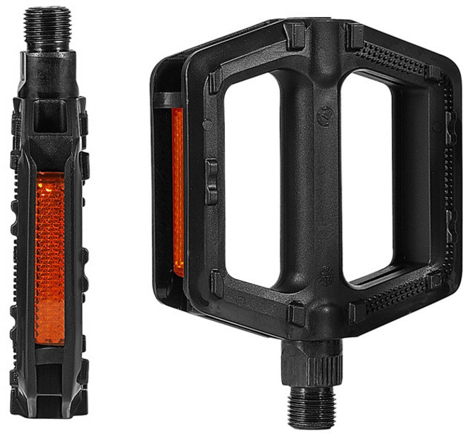 시그니처베이지 자전거 경량 페달 평페달 YPZ074, 1개, 블랙