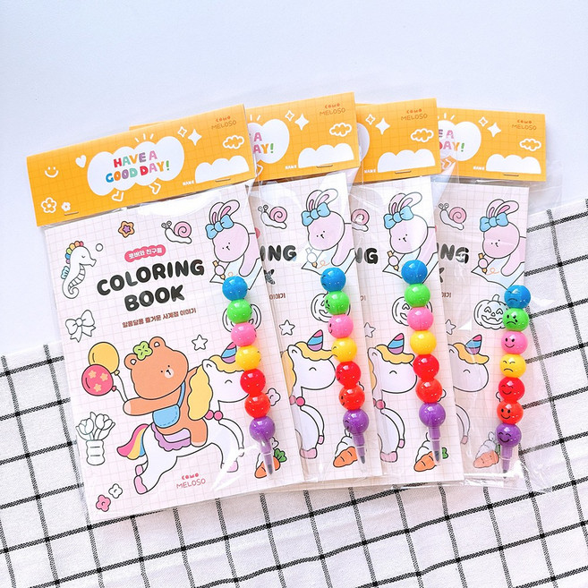 어린이집 생일 답례품 구디백 유치원 교회 학원 단체 입학 선물 미술 색칠놀이 컬러링북, 4개, 2.단품