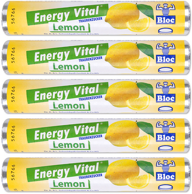 해호 에너지바이탈 포도당캔디 18정 레몬맛, 5개, 42g