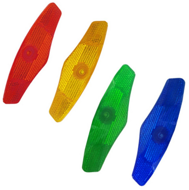 SCJ 1+1 MTB 자전거 휠 반사판 야간 운행시 라이트, 1개, A타입노랑