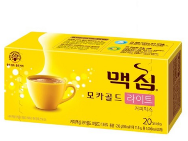 맥심 모카골드 라이트 커피믹스, 11.8g, 20개입, 5개