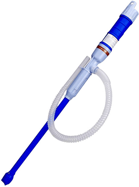 電動抽油器 魚缸換水抽水泵 電池供電, 1個, 藍色, 藍色