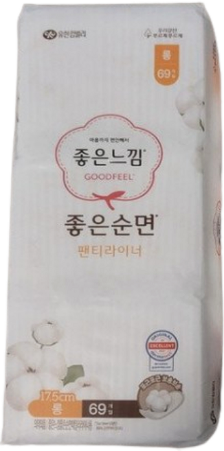좋은느낌 좋은순면 팬티라이너 롱 69매, 1개