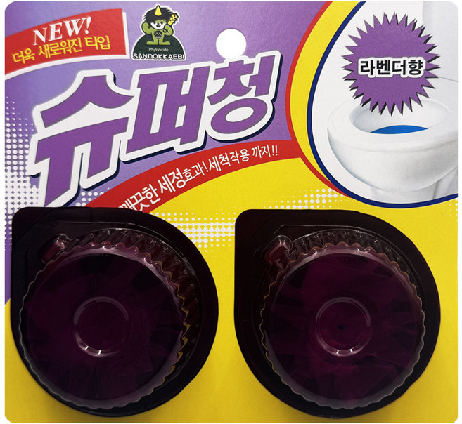 산도깨비 슈퍼청 변기세정제, 80g, 4개