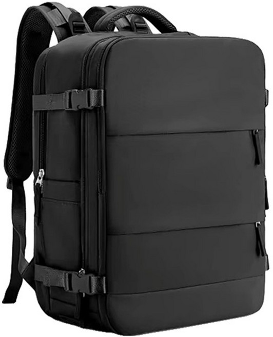 Traveler 人 登機背包，多功能旅行收納大容量設計, 經典黑