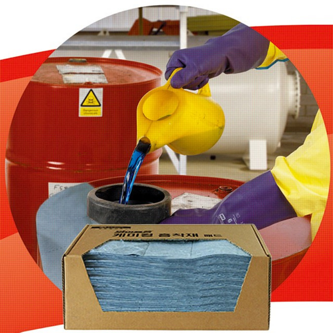 와이프올 42520 케미컬 흡착재 패드 320매, 320개