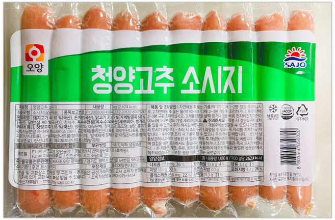 사조오양 청양고추소시지(100g 1K) 혼술안, 100g, 10개