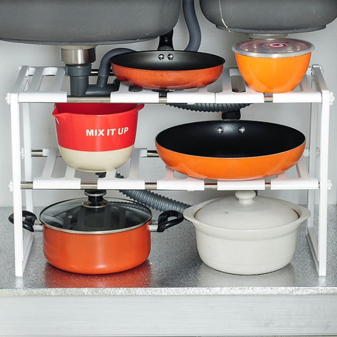 싱크대 하부 선반 싱크대정리대 2단ver2+4iiN