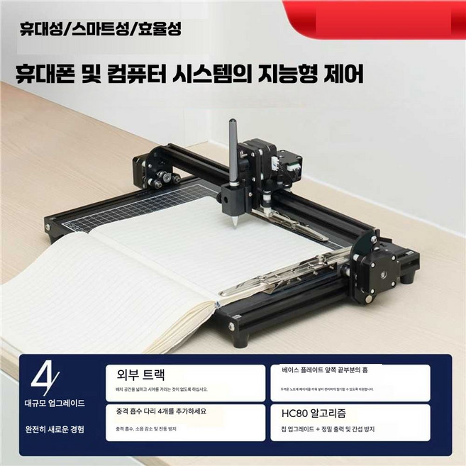 글씨 기계 자동 필기 작성 메모 손글씨 손편지 쓰기, 1개, 디럭스 에디션 HC80 칩+블루투스