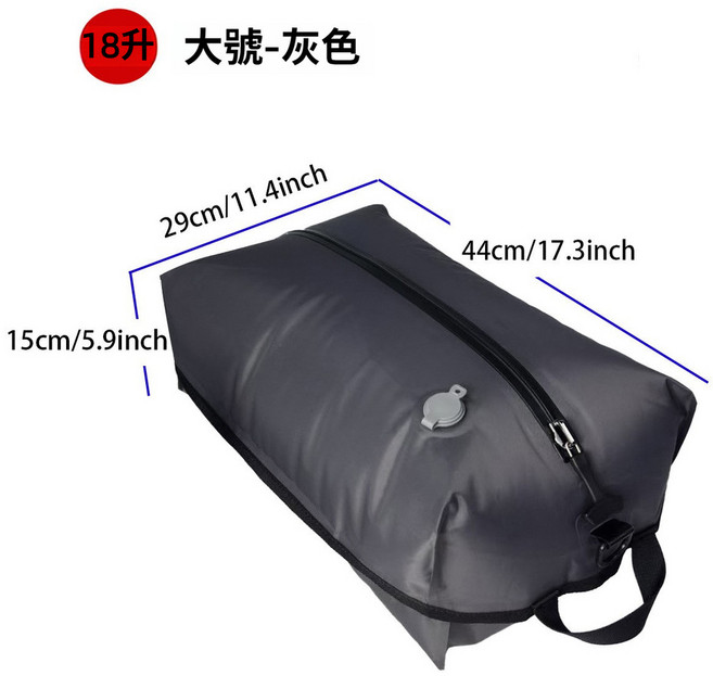 真空壓縮袋 衣物收納 可重複使用 旅行壓縮袋 防潮加厚 自動抽氣泵, 1個, 分离压缩袋18升灰色