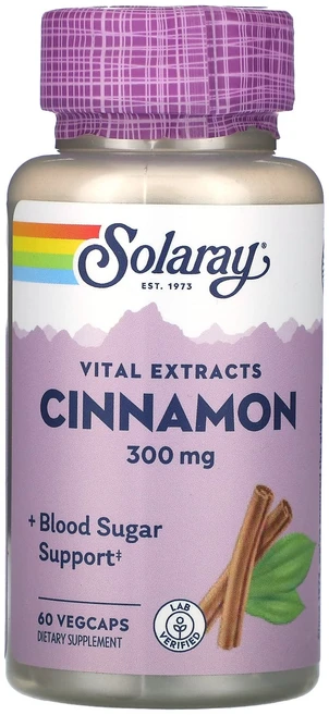 Solaray 필수 추출물 계피 300mg 베지 캡슐 60정, Solaray필수추출물계피300mg베지캡슐60정, 1개 - 쿠팡