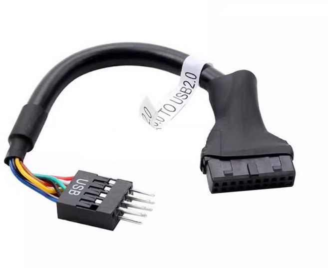 主機板 前置面板 9PIN 轉 20PIN 轉接線, 公轉母