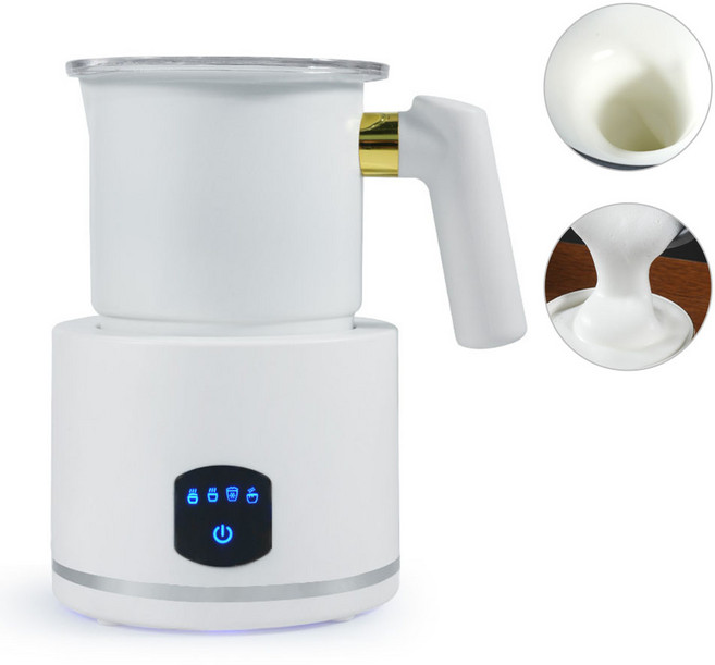 Detao 스텐 우유 거품기 라떼거품기 홈카페 우유거품기 밀크프로더 304스텐 화이트