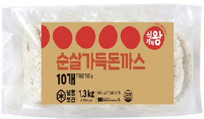 식자재왕 순살가득 돈까스, 1개, 1.3kg