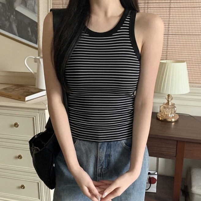 마이쏭 여성 여름나시 망고나시 캡내장 이너뷰골지단가라캡나시