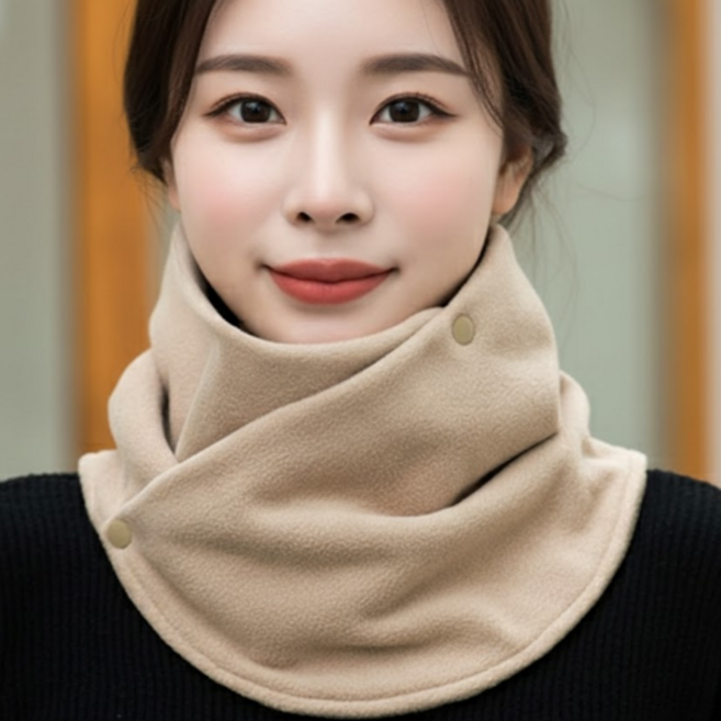 1+1 데일리 겨울 방한 폴라폴리스 세상간편 똑딱이 단추 넥워머