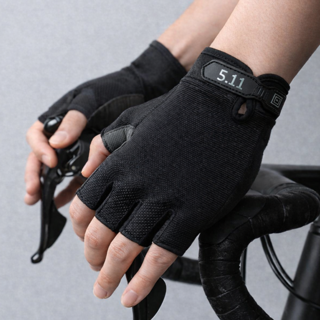 브루코 논슬립 통기성 멀티 스포츠 자전거 반장갑, 1개, 블랙