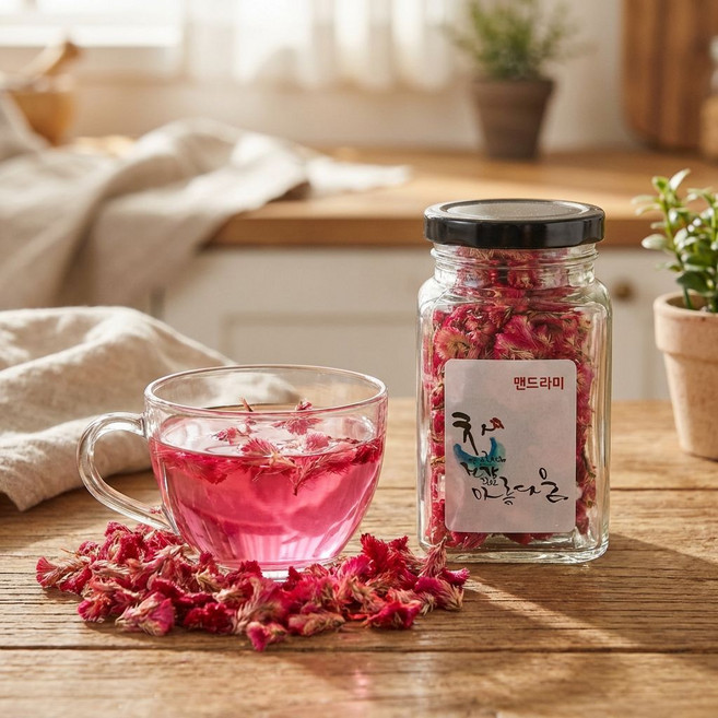 [몸사랑] 유기농 수제덖음 맨드라미꽃차(100% 국산), 10g, 1개입, 1개