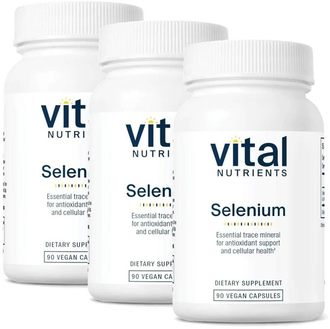 바이탈 뉴트리언츠 셀레늄 200mcg 캡슐 Vital Nutrients Selenium, 3개, 90정 - 쿠팡