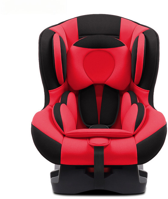 아동용 안전 카시트 차량용 유아아기 공용 0~4세 휴대용 경량 안전 보호 반대 방향 장착 영유아 자동차 안전 의자, 단색 시리즈 - 빨간색