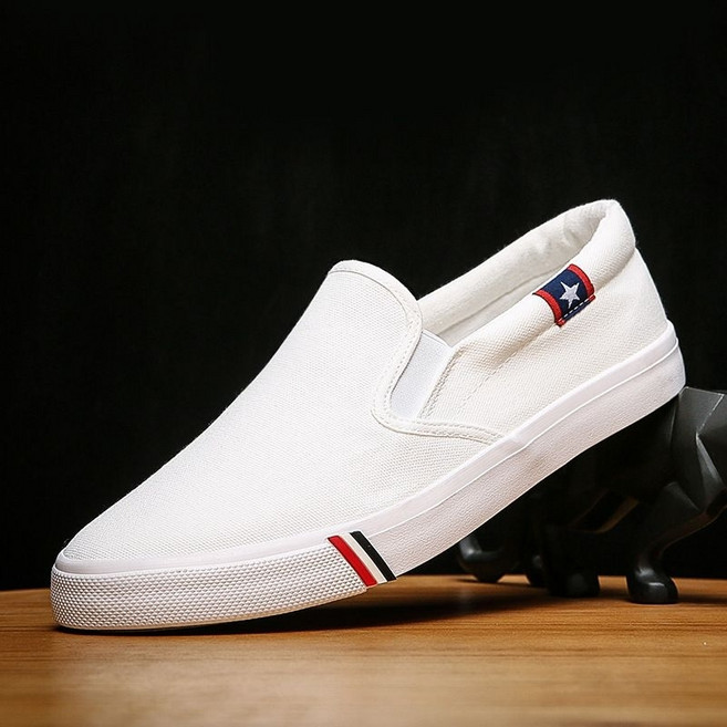 懶人鞋 單色簡約帆布鞋 軟底休閒鞋
