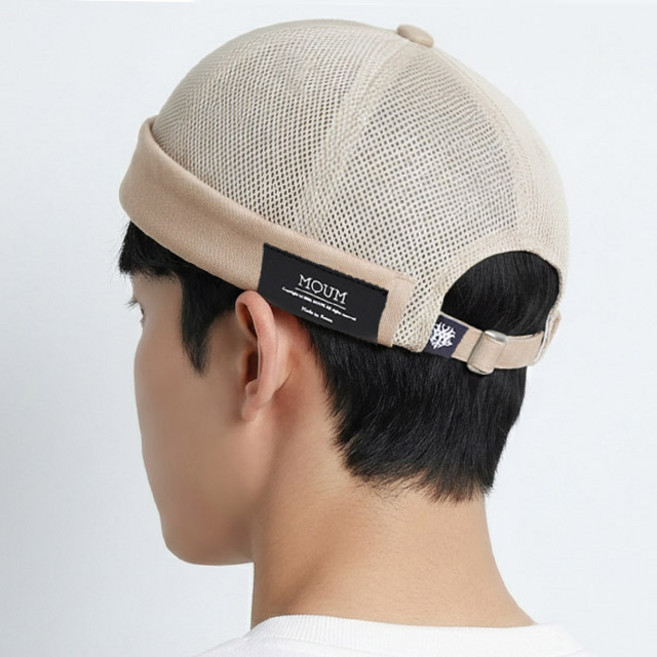 베이직엠 남성 여성 비니 레옹모자 여름 와치캡 헤드 전면메쉬