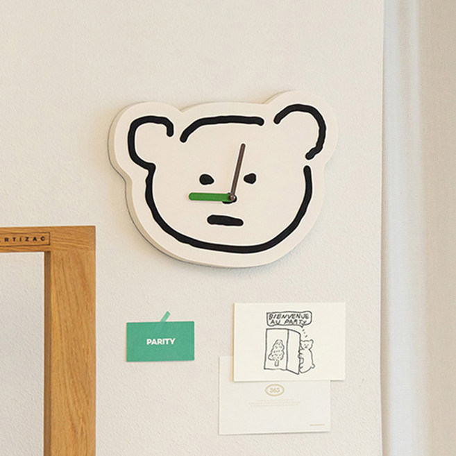 로마네 브런치 브라더 365 베어 벽시계 무소음 모던인테리어, 365 베어 벽시계_베어 페이스