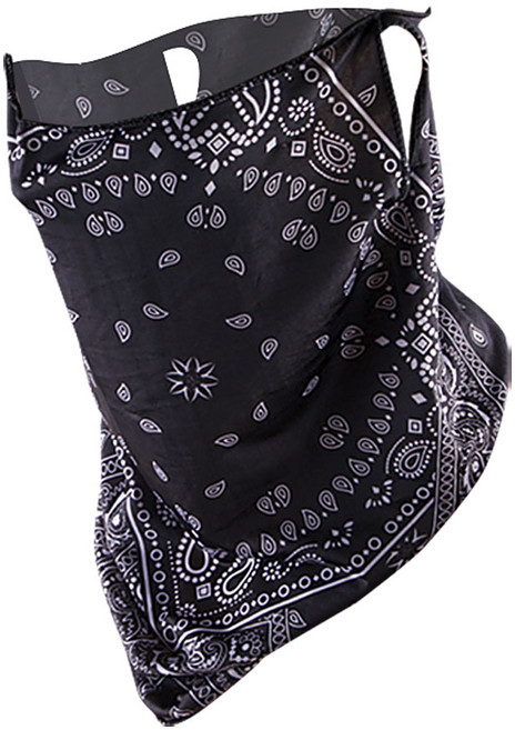 자외선차단 전면 마스크 얼굴 햇빛가리개 스포츠 골프 등산 멀티 스카프 쿨 넥워머, 자외선차단 전면마스크 패턴블랙, 1개
