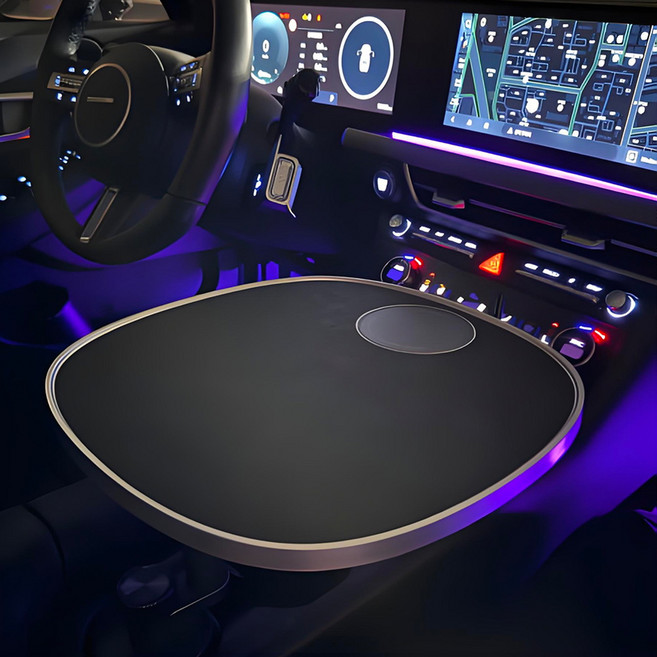 메바하트 차량용 360도 회전 식탁 멀티 테이블, 블랙(Black), 1개