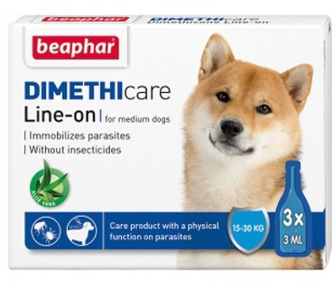 비아파 진드기퇴치제 디메치케어 스파이더 반려동물용, 중형경용(15~30kg), 3ml, 3개