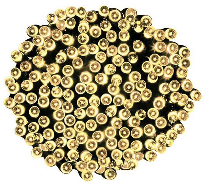 에이플 태양광 꼬마 전구 트리 조명 32m 300구 정원등 led 8가지 모드 정원 꾸미기 야외, 노란색